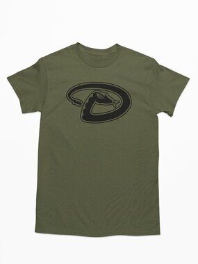 NEW Arizona Diamondbacks D Snake Logo T-Shirt MILITARY ARMY GREEN